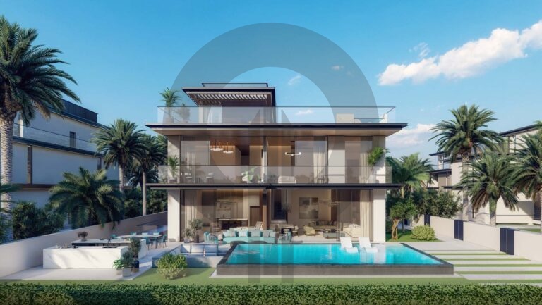 19 Riviera Lagoon - villa rear elevation with private swimming pool
