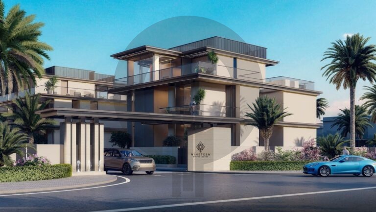 19 Riviera Lagoon - villa entrance with driveway and landscaping