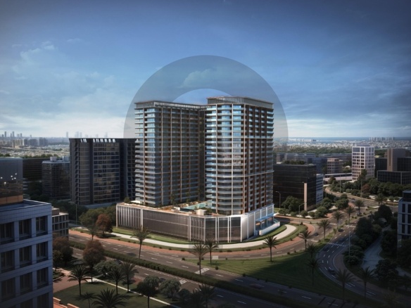 Binghatti Ghost Apartments - twin residential towers in the city skyline
