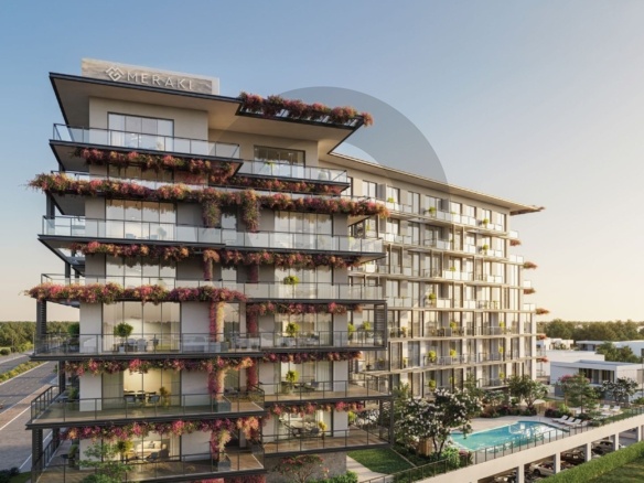 Haven 3 by Meraki - terraced apartment building at dusk
