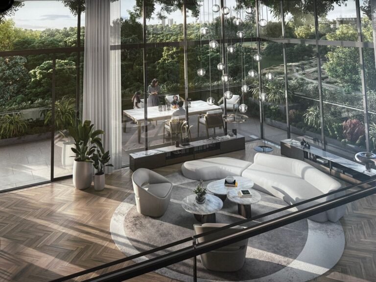 Ghaf Woods double-height glazed lounge