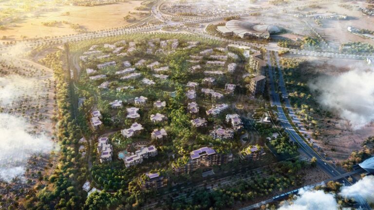 Ghaf Woods community masterplan aerial view