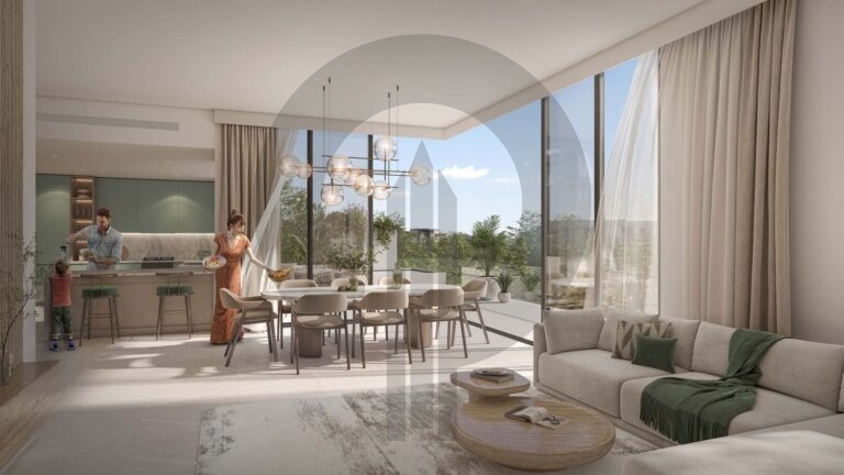 Ghaf Woods family living and kitchen area